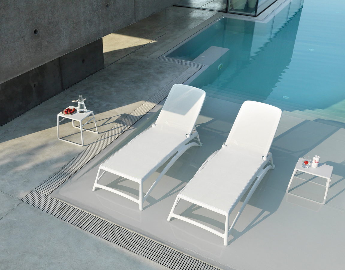 Nardi Pop Tisch in Weiß aus Kunststoff und Fiberglas für den Garten - Bild 2