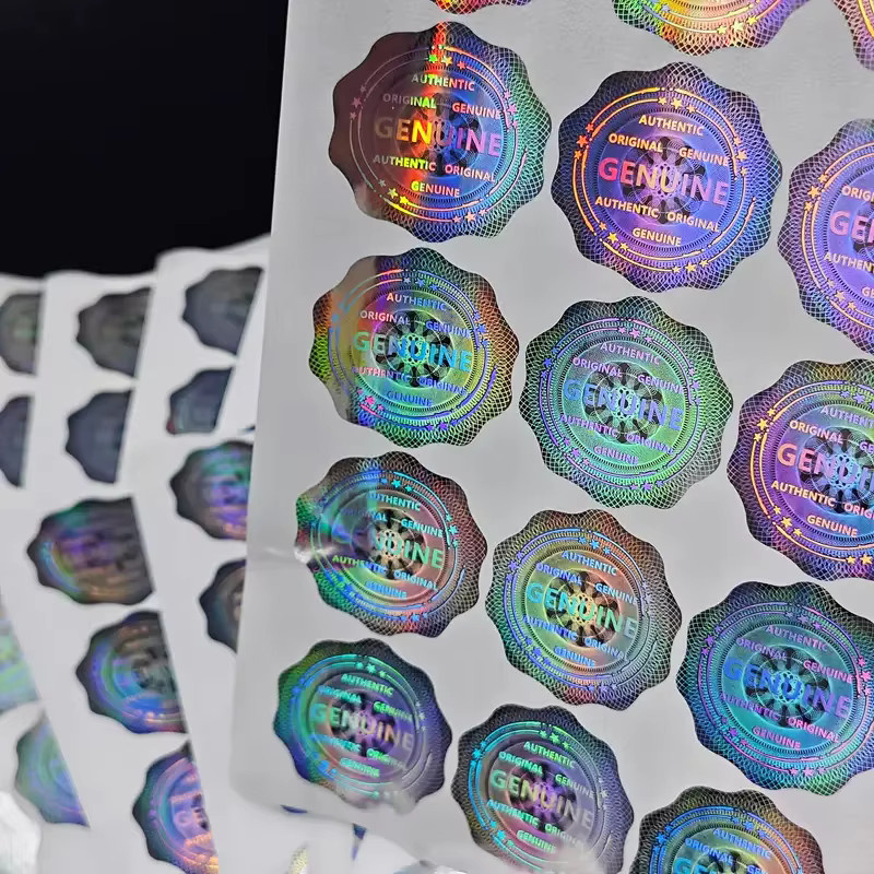 Silberne holographische Aufkleber in Blumenform zur Versiegelung und Dekoration, 200 oder 400 Stück - Bild 6