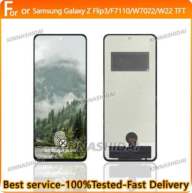 Samsung Galaxy Z Flip 3 TFT-Display mit Touchpanel Digitizer-Einheit in Schwarz für F7110 W022 W22 - Bild 1