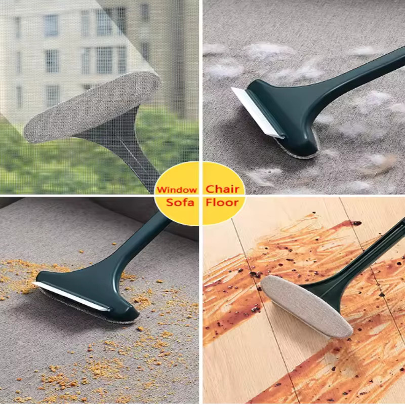 YOCITY 2-in-1 Fensterreinigungsbürste mit langem Griff für Insektenschutzgitter, Gelb - Bild 5
