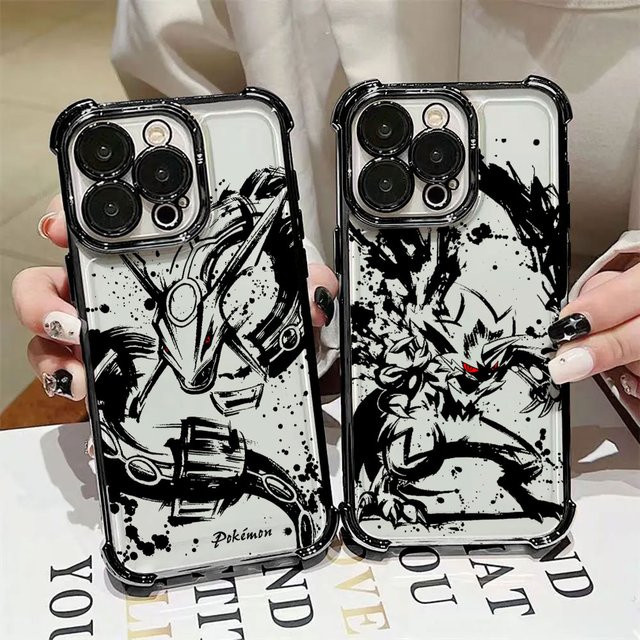 Transparente Anime Schutzhülle mit Rayquaza und Zeraora für Xiaomi Modelle - Bild 1