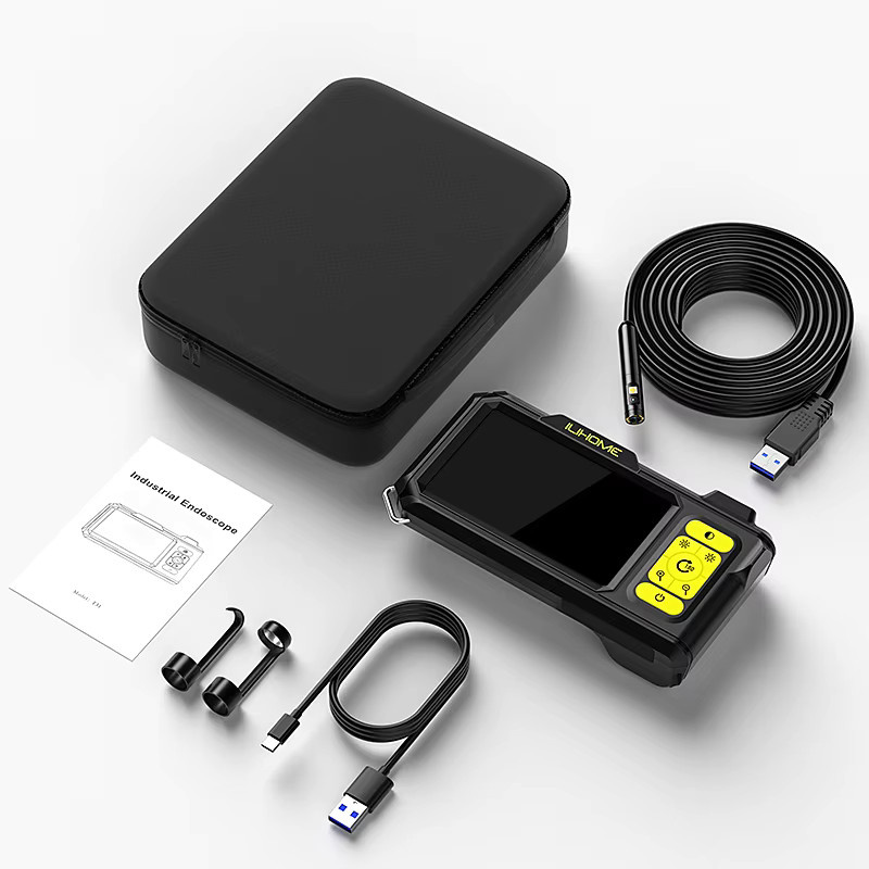 ENWOR Doppelendoskop mit 4,3 Zoll IPS-Bildschirm, wasserdichte 8mm Sonde und 8 LEDs, Rohrinspektionskamera für die Pipeline-Inspektion in Schwarz mit Aufbewahrungsbox - Bild 6