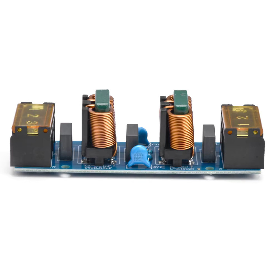 25A EMI Hochfrequenz Tiefpassfilter Platine zweistufiges Power Filter Modul PCB Kupfer Zugangsfilterschaltung in Multicolour - Bild 2