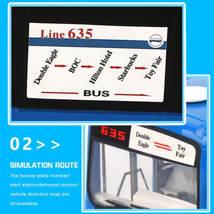 Doppel e Stadtbus RC Bus Fahrzeug mit LED Licht und Ton simulation - Bild 3