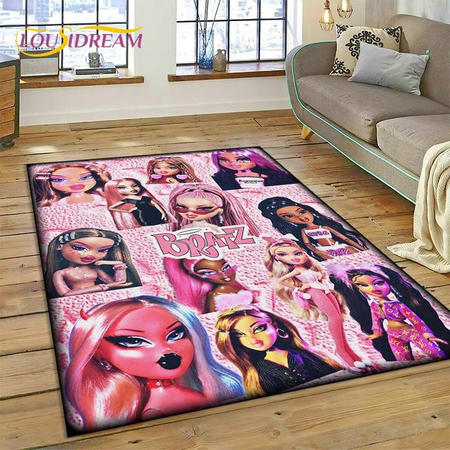 Karpetti 3D Cartoon Bratz Girlz Rock Spiel Teppich für Kinder, rutschfest und waschbar, B/T: 60 x 40 cm, mehrfarbig - Bild 1