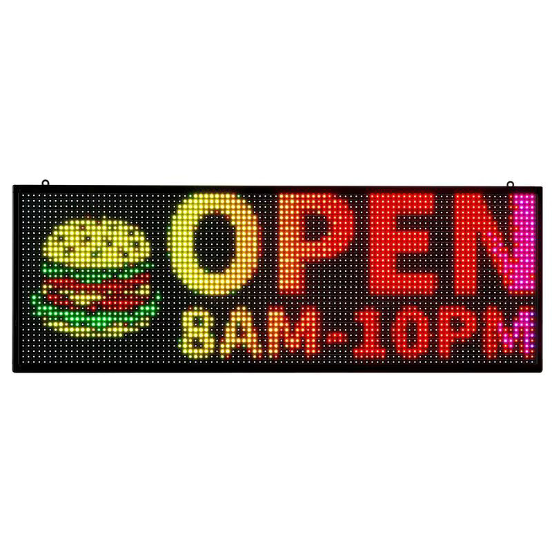 Programmierbares P10 LED-Laufschriftanzeige Display mit Bluetooth-App-Steuerung, vollfarbiges flexibles digitales Lauftext-Panel für Text, Muster und GIFs, Schwarz, B/H: 99 x 35 cm - Bild 6
