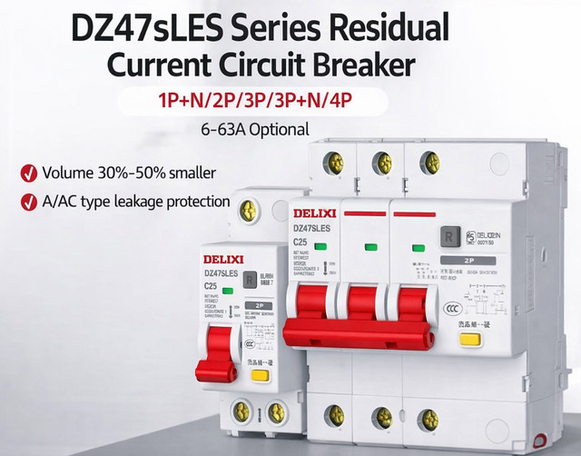 Delixi Fehlerstromschutzschalter Dz47sLES RCD 1P+N 2P in Weiß - Bild 1