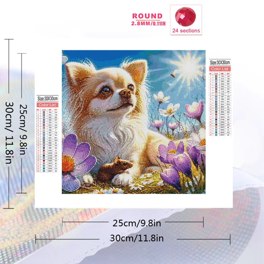 Momoart Diamant-Malerei DIY Perlen-Set mit Hunde-Motiv in Multicolour, B/B/H: 20 x 20 x 20 cm - Bild 2