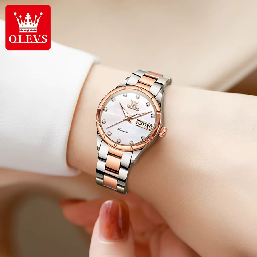 OLEVS Armbanduhr Automatik, Edelstahl, Damen, Rund - Bild 2