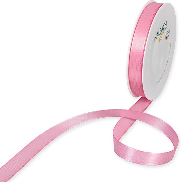 Halbach Taftband aus Polyester in Rosa, Breite: 15 mm, Länge: 10 m - Bild 1