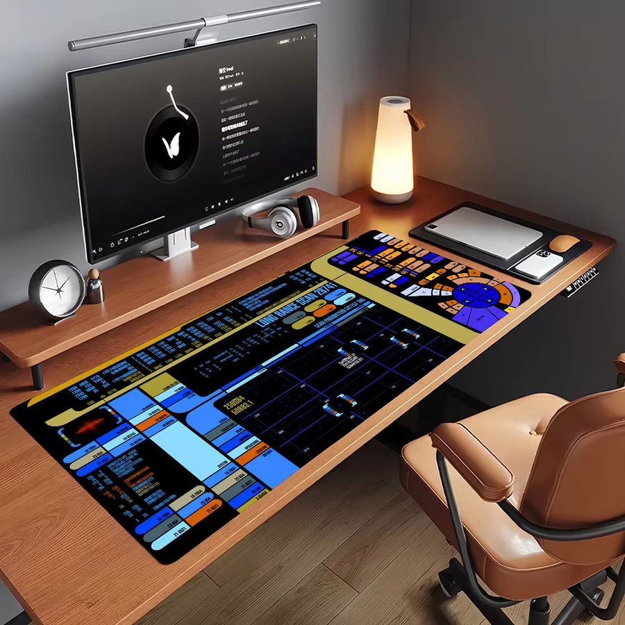 S-Star T-Trek Mauspad XXL Schreibtischunterlage Multicolor rutschfest für PC und Laptop - Bild 5