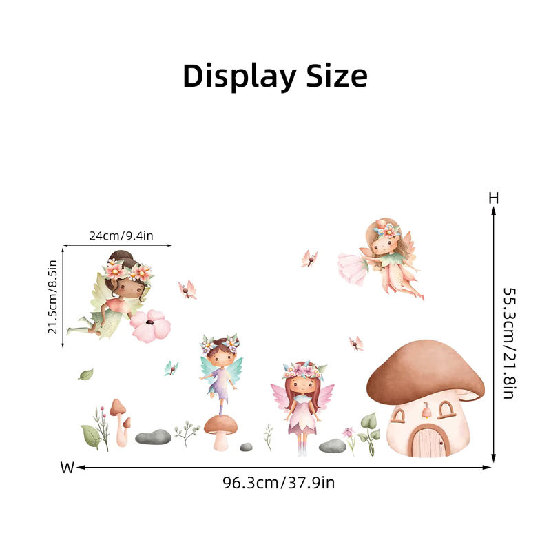 BRUP Wandtattoos Cartoon Süße Elfen für Kinderzimmer und Schlafzimmer - Bild 2