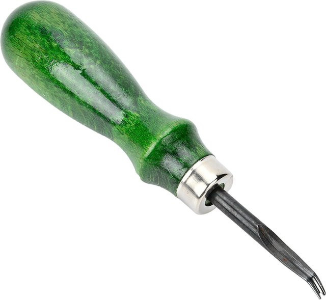 KaiSai Professionelles Lederhandwerk Kantenschneidewerkzeug aus gehärtetem Stahl in Grün mit 0,6 mm und 1,4 mm - Bild 1