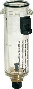 Riegler Polycarbonatbehälter mit Handablassventil in Transparent, BG 1, G 1/4, G 3/8 - Bild 1