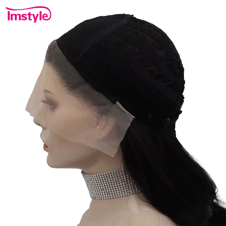 Imstyle Perücke, Synthetische Spitze Front, Schwarz Blonde, Glattes Haar, Damen - Bild 2