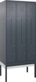 C+P Z-Spind Classic PLUS Garderobenschrank mit 6 Fächern, Gestell, Anthrazit/Schwarz, B/T/H: 90 x 50 x 212 cm - Bild 1
