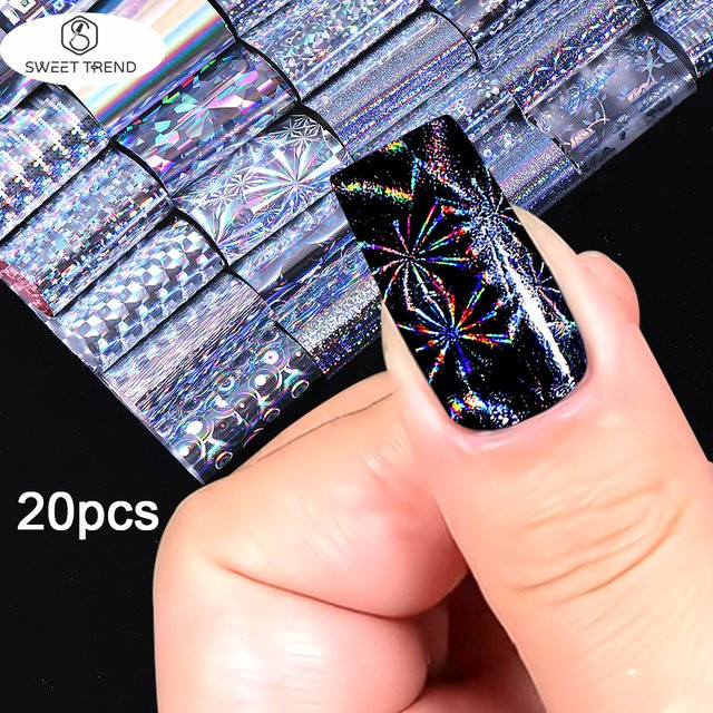SWEET TREND Nagelfolien Transferaufkleber, Laser Holographisch - Bild 1