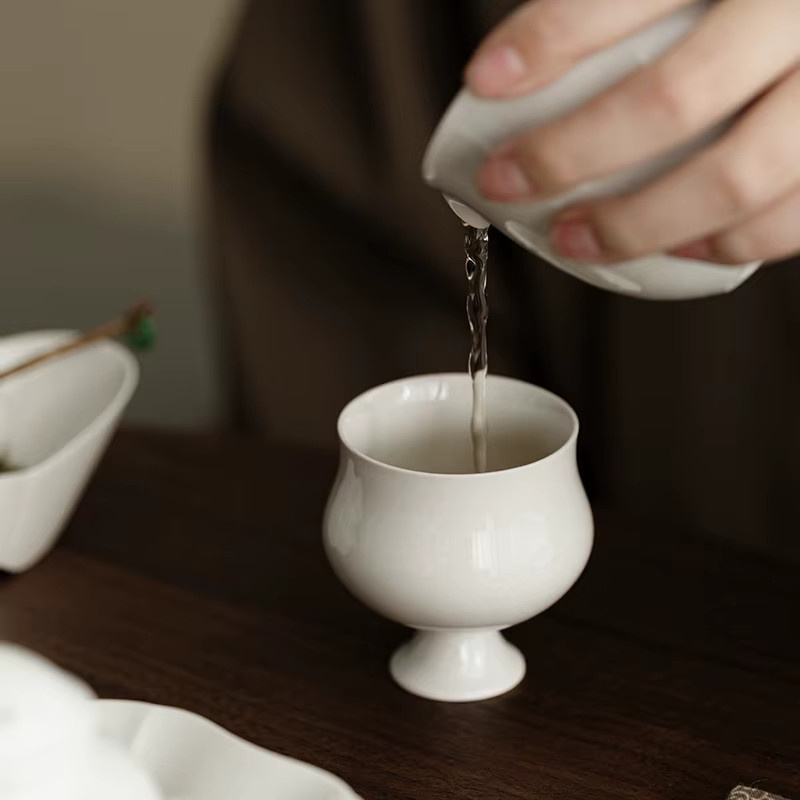 Gras und Holz Esche alter Schlamm Teetasse Bergamotte Song Master Cup in Weiß - Bild 3