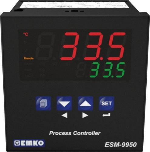 Emko ESM-9950.2.20.1.1/00.00/0.0.0.0 Universalregler Pt100 in Schwarz, 2-Punkt-Regler für Thermoelemente L, J, K, R, S, T, B, E, N, C, Messbereich -200 bis 1700°C - Bild 1