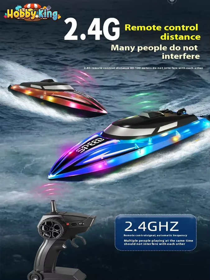 CONUSEA Rc Boot, Racing Schiff, mit Licht, Blau - Bild 6