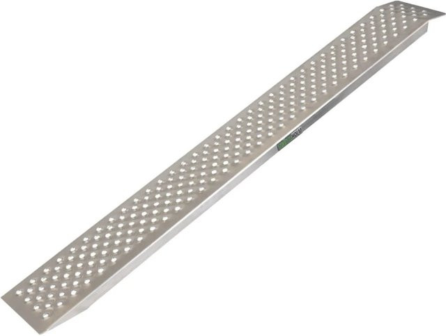 TRUTZHOLM Auffahrrampe aus Aluminium in Silber, Länge: 150 cm, Tragkraft: 200 kg, profiliert - Bild 1