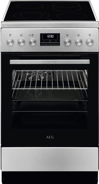 AEG Elektroherd CCB5449BBM mit Glaskeramikfeld in Edelstahl/Cleansteel/Silber - Bild 1