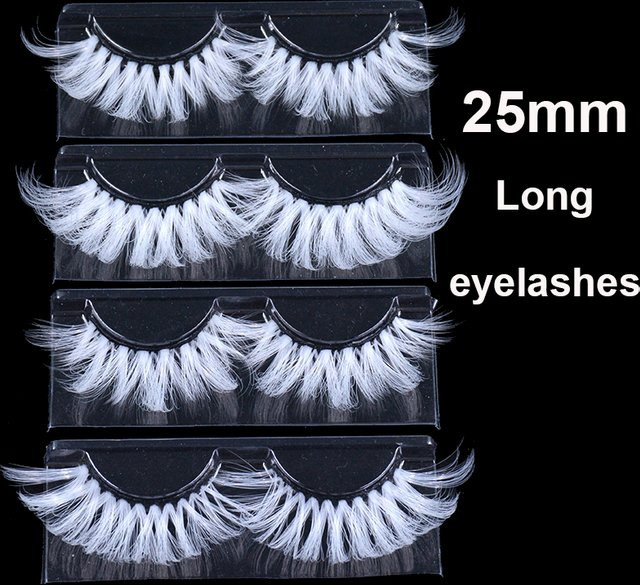 OKAYLASH W05 Falsche Streifenwimpern, 3D-Nerz, Weiß, Unisex - Bild 1