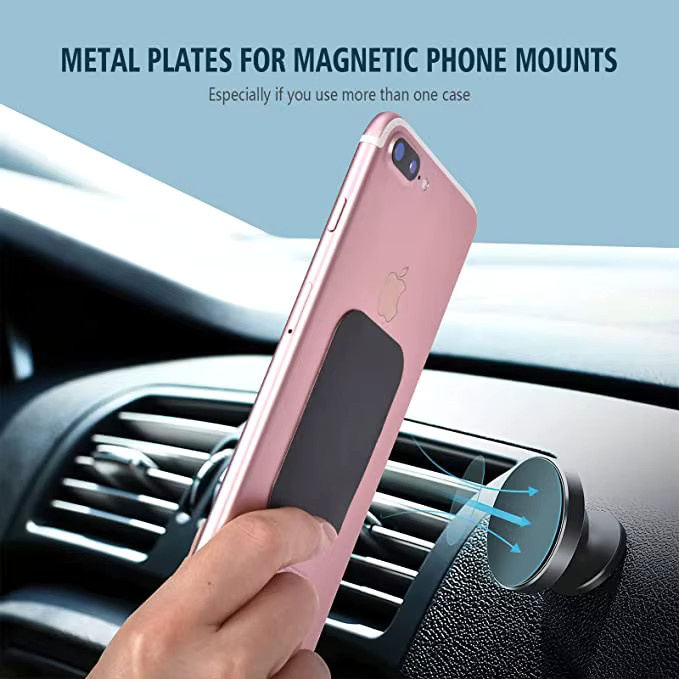 5er-Set Magnetische Metall-Disk-Platten für Telefonhalterungen in Schwarz - Bild 2