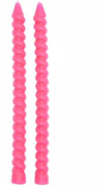 Rico Design Spiralkerzen in Neon Pink, Höhe: 18 cm, Durchmesser: 1,4 cm - Bild 1