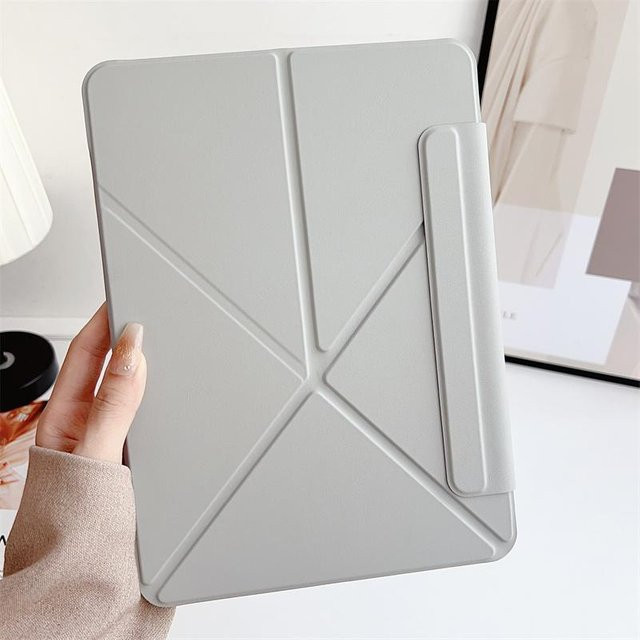 Magnetische abnehmbare Schutzhülle für iPad 11 Zoll 10. Generation, iPad Air 6 5 4 10,9 Zoll, iPad Pro 11 12,9 13 Zoll und iPad Mini 7/6, Hellgrau - Bild 1