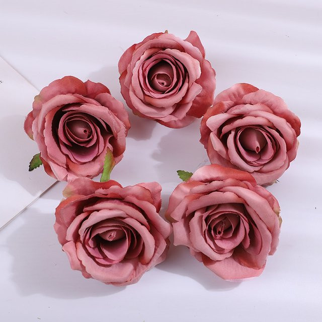 5 Stück künstliche Rosenblüten aus Seide von ZQNYCY für Hochzeiten, Geburtstage und DIY-Dekorationen, Durchmesser: 10 cm - Bild 1