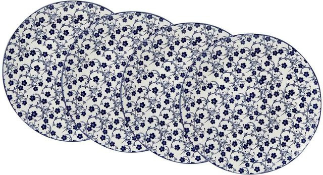 Ritzenhoff & Breker Speiseteller Royal Sakura Floral in Blue und White, Durchmesser: 26,5 cm, 4er Set - Bild 1
