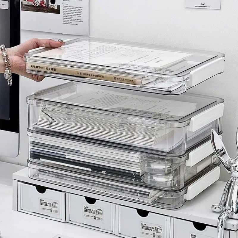 Transparente Akten-Sortierbox aus Kunststoff für A4-Dokumente und Zertifikate - Bild 3
