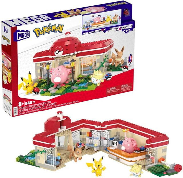Mattel Pokémon-Center Bauset mit Pikachu, Chaneira, Evoli und Togepi - Bild 1