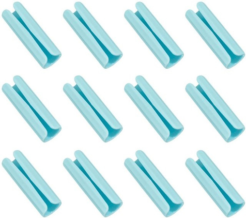 12er Set Familylive04 Bettlaken Clips aus Kunststoff in Blau, rutschfeste Klemmen für Bettdecken und Matratzenhalterungen