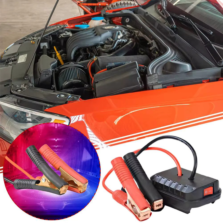 Makita Lithium-Ionen Akku Konverter mit Clip für Auto-Starthilfe und Notstrom Adapter, Schwarz - Bild 2