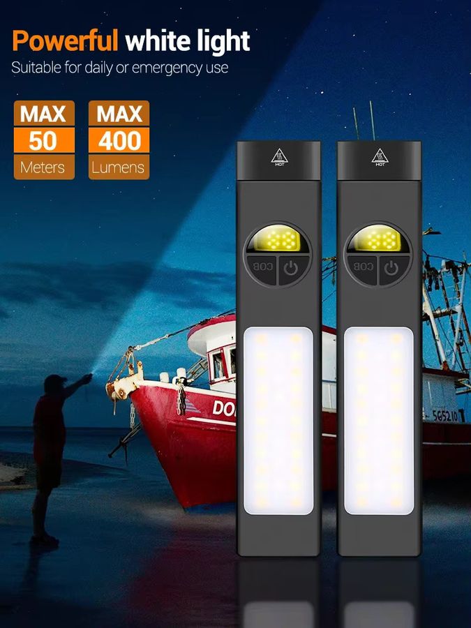 XIWANGFIRE EDC-Taschenlampe mit 400 Lumen, wasserdichte Mini-Taschenlampe mit Dual-Lichtquellen und Magnet für den Außenbereich - Bild 5