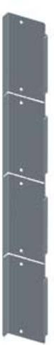 Siemens ALPHA 630 Trennwand senkrecht aus Stahlblech in Grau, H: 180 cm, B: 25 cm, T: 25-32 cm - Bild 1
