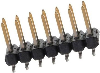 Molex Einbau-Stiftleiste Standard 2 Reihen in Schwarz und Gold - Bild 1