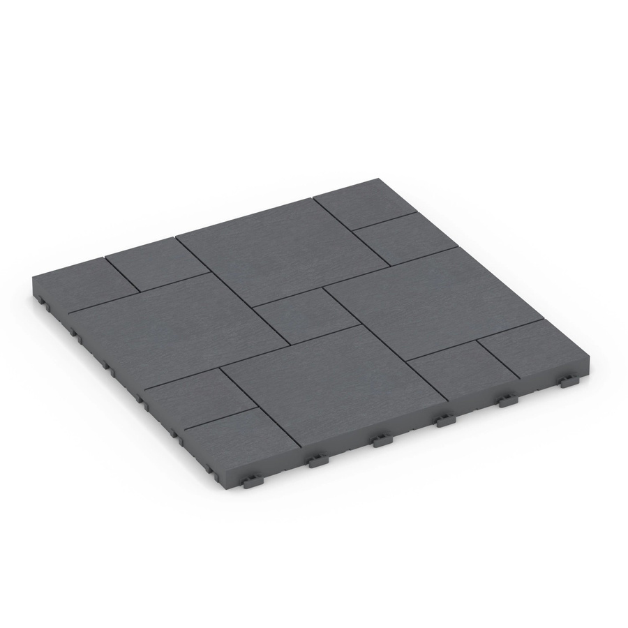 WARCO Blockmuster-Klickfliese Silbergrau B/B/H: 38,5 x 38,5 x 2 cm - Bild 2