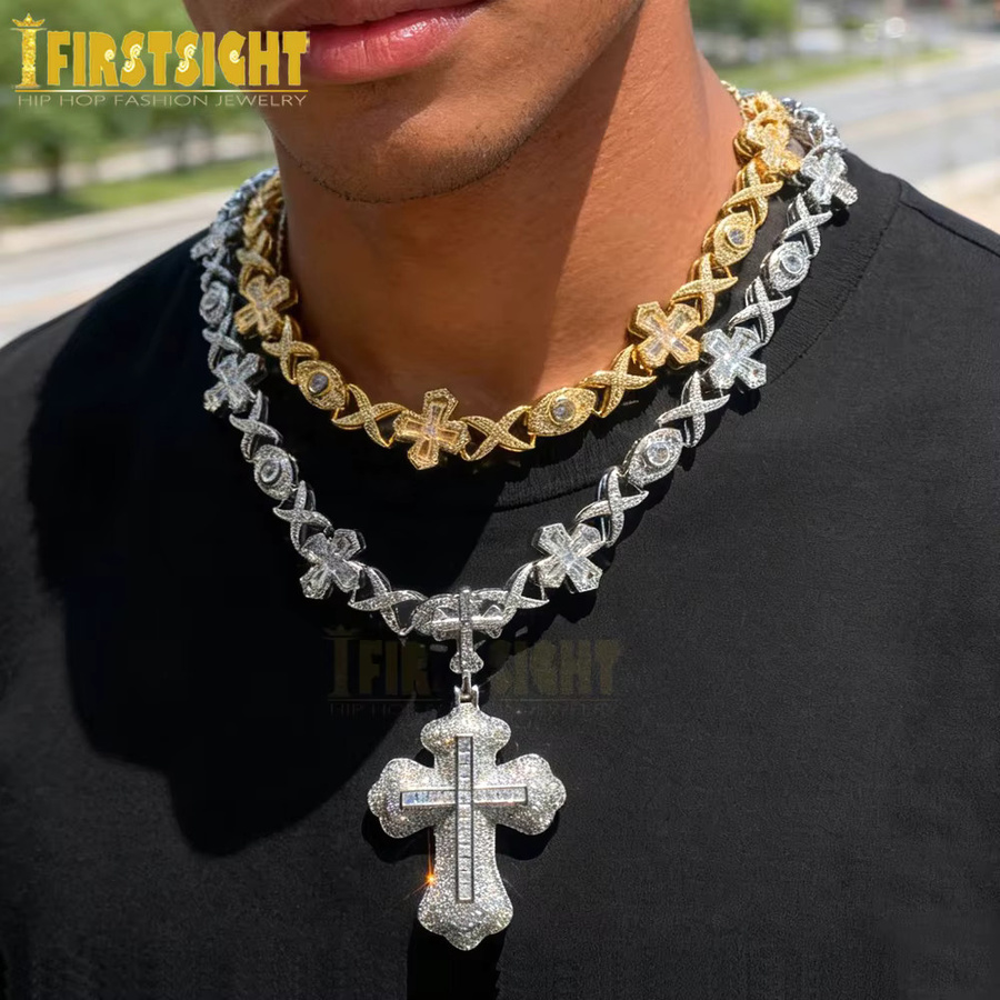 Anhänger Halskette, Gold, Zirkonia, Unisex - Bild 4
