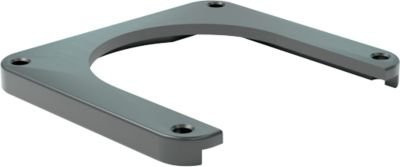 Ampere mobile Montageplatte für Handläufe und Poller Rack-Mammut® aus Stahl in Schwarz, B/T/H: 240/160 x 220 x 25 mm - Bild 1