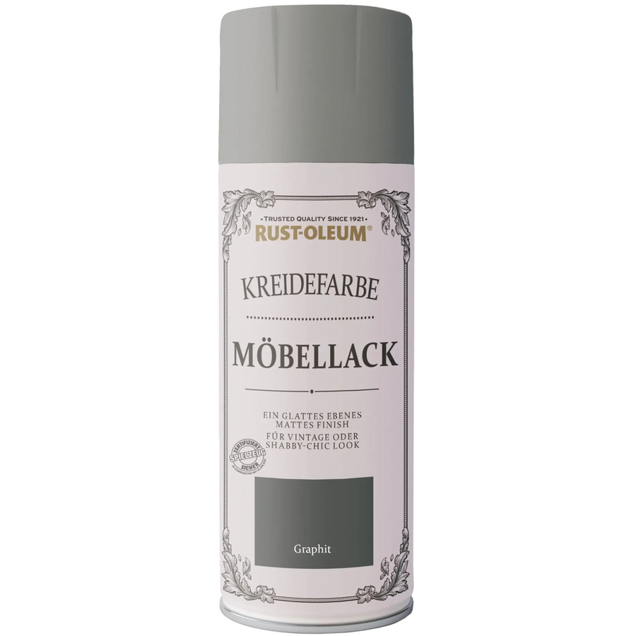 Rust-Oleum Kreidefarbe Sprühfarbe für Möbel in Graphit Grau 400 ml - Bild 2