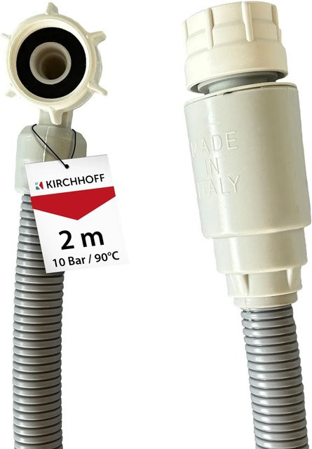 Kirchhoff Sicherheits-Zulaufschlauch 3/4 Zoll IG in Grau und Weiß, Länge: 2 m - Bild 1