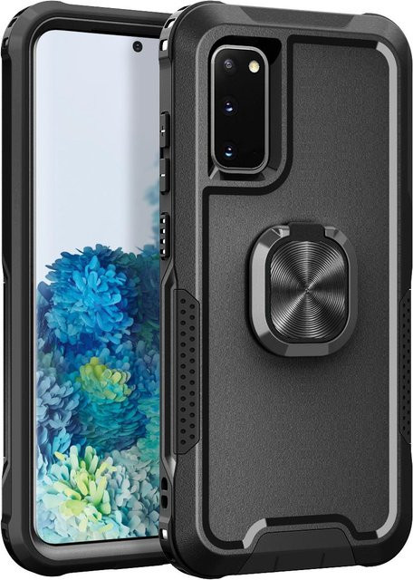 S20 Heavy Duty Schutzhülle für Samsung Galaxy S20 Plus und S20 Ultra, 3-Schichten Design, Schwarz - Bild 1