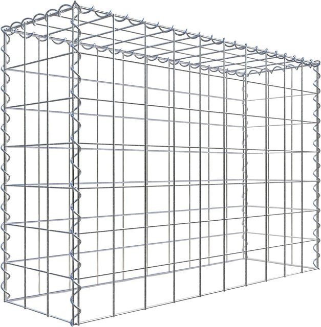 Gabiona Gabione-Anbaukorb Typ 3 in Silbergrau, Drahtgitter aus Stahl, B/T/H: 70 x 100 x 30 cm - Bild 1