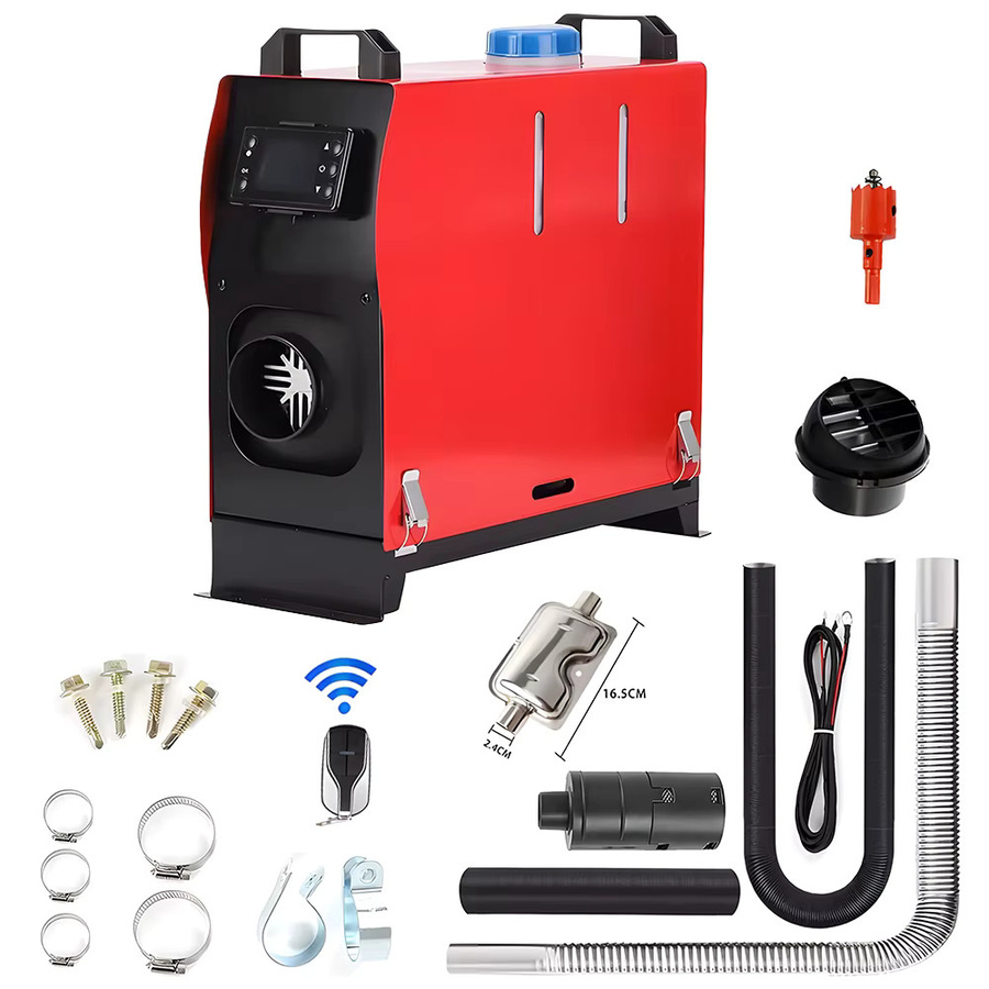 Podofo Diesel-Luftheizung 12V 8KW Standheizung mit LCD-Thermostat in Rot - Bild 7