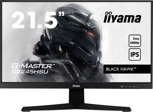 Iiyama G-Master Black Hawk G2245HSU-B2 Gaming Monitor, 54,6 cm (21,5 Zoll), Full HD IPS, 100 Hz, 1 ms, HDMI, DisplayPort, Schwarz - Bild 1