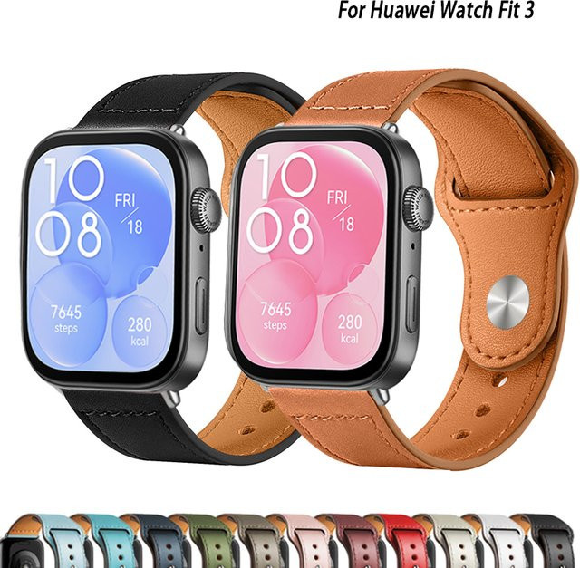 Uhrenarmband Leder, Huawei Watch Fit 3, Unisex - Bild 1