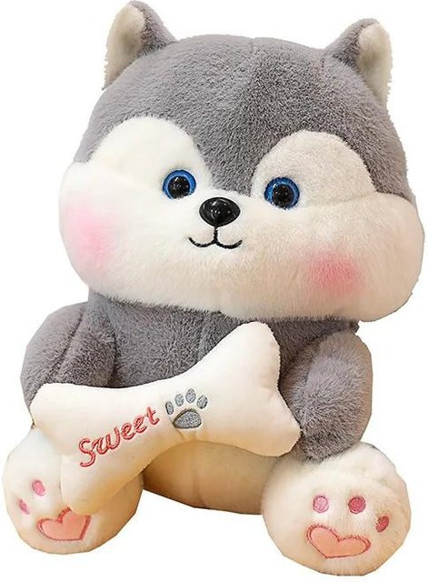 Yiran Health & Beauty Husky Knochenumarmende Stoffpuppe, Plüschtier, 55cm - Bild 1